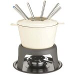 Aster set de fondue cr�me en fonte �maill�e 6 fourchettes