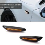 Feu de position latral led fum, clignotant, pour bmw srie 3 e46 e60 e90 e92 e93 e87, 2 pices