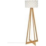 Lampe sur pied 'moki' en bambou et blanc, 150 cm, style �pur� et naturel, cr�ation atmosphera pour une ...