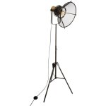 Atmosphera - lampadaire trépied rodo en métal noire Atmosphera - lampadaire trépied rodo en métal noire