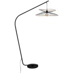 Lampadaire arc alara m�tal noir h177cm atmosphera cr�ateur d'int�rieur