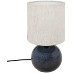 Atmosphera - lampadaire arc gaia en coton h26, 5cm bleu cr�ateur d'int�rieur