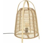 Atmosphera - lampe de chevet lanterne carmen, abat - jour en bambou, hauteur 49 cm