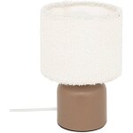 Atmosphera - lampe � poser bona bouclette marron h22cm cr�ateur d'int�rieur