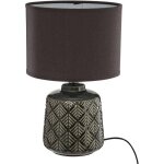 Atmosphera - lampe ilou cramique gris ardoise h35cm crateur d'intrieur