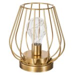 Atmosphera - lampe  poser en mtal microled 'madi' - dor - h 17 cm - livraison gratuite