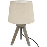 Atmosphera - lampe trepied à poser en bois - beige - d 18, 5 x h 32 cm - livraison gratuite Atmosphera - lampe trepied à poser en bois - beige - d 18, 5 x h 32 cm - livraison gratuite