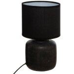 Atmosphera - lampe salta c�ramique noir h27cm cr�ateur d'int�rieur