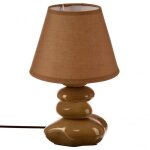 Lampe de table galets taupe