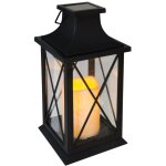 Lanterne solaire noir h28cm atmosphera crateur d'intrieur