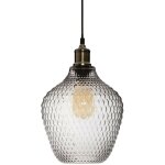 Suspension en verre fum� 'omaha' - lampe suspendue design diam�tre 22 cm atmosphera cr�ateur d'int�rieur ...