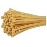 Attaches c�ble nylon beige - serre - c�bles de 1. 8 mm x 100 mm pour brise - vue, lot de 100 pi�ces