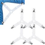 Attache drap housse triangle attache, matelas �lastique tendeur de draps, r�glable �lastiques triangle ...