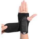 Attelle de poignet avec plaque en acier pour syndrome du canal carpien, support ajustable nuit et sport ...