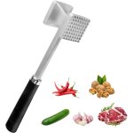 Attendrisseur de viande en inox, marteau � double face, marteau � attendrir avec manche antid�rapant, ...