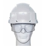 Auboueix - casque de chantier iris 2 avec porte - badge blanc 0271pbc
