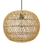 Abat - jour pour suspension boule en rotin petit modle
