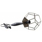 Lampe baladeuse en laiton et bois fonc