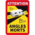 Autocollants attention angles morts camping. car (m0379). a l'unit . - a l'unit