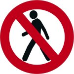 Rs pro - autocollant d'avertissement de danger pour le sol, avec pictogramme : interdit aux pitons, ...