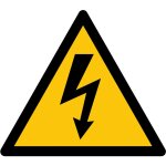 Autocollant d'avertissement de danger pour le sol, avec pictogramme : risque lectrique, auto - adhsif ...