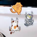 Autocollant chat voiture, 3 pi�ces autocollant voiture humour, d�calcomanies chat mignon autocollants ...