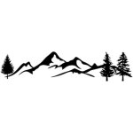 Autocollant de voiture, pour suv rv camper offroad 1 pi�ce arbre montagne d�cor de voiture pet for�t ...