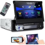 Autoradio 1 din avec cran rtractable 7 pouces stro tactile bluetooth gps usb sd