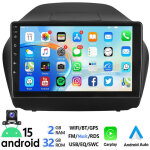 Autoradio 10 pouces carplay pour hyundai ix35 2010 - 2015 android 15 avec navigation gps - 2 + 32g cam ...