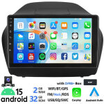 Autoradio 10 pouces carplay pour hyundai ix35 2010 - 2015 android 15 avec navigation gps - 2 + 32g dab ...