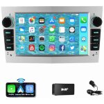 Autoradio android 14 apple carplay gps pour opel astra h corsa c d meriva zafira b blanc 2 + 32g dab