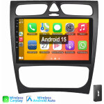 Autoradio android 15 9 pouces pour mercedes benz classe c w203 2002 - 2004 gps wifi 4 + 64g dab