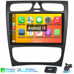 Autoradio android 15 9 pouces pour mercedes benz classe c w203 2002 - 2004 gps wifi 4 + 64g dab cam