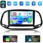 Autoradio android 15 avec carplay, gps, wi - fi et rds, compatible fiat doblo (2015 - 2019), avec port ...