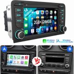 Autoradio carplay android 14, bt, rds, gps, pour audi a3 8p (2003 - 2013), s3 rs3 8v 2 + 32g
