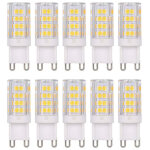 Autrucker 10pc ampoule led ma�s, �quivalent halog�ne, culot � deux broches, ampoule � fiche c�ramique, ...