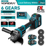 Autrucker meuleuse d'angle sans fil � 6 vitesses, 125 mm, outil �lectrique de meulage, polissage et d�coupe, ...