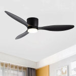 Autrucker ventilateur de plafond led simple pour salon avec t�l�commande, �clairage de ventilateur, ventilateu ...