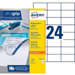 Avery - etiquette adresse jet d'encre et laser 70 x 37 mm 3474 - 100 blanche - bote de 2400