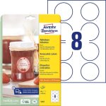Avery - zweckform 5081 etiquette universelles � 65 mm papier blanc 80 pc(s) d�collable imprimante laser ...