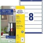 Avery - zweckform etiquette pour classeur l6060 - 10 34 x 192 mm papier blanc fixation permanente 80 ...