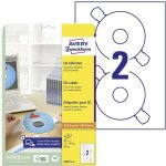 Avery - zweckform l6015 - 25 etiquette pour cd � 117 mm papier blanc 50 pc(s) fixation permanente imprimante ...