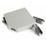 Paire de joues de coffre pour volet pan coup� 45� - 150mm - alu gris