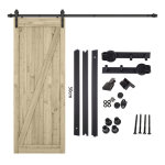 Axhup - 1500mm kit porte coulissante rail porte suspendu coulissant pour chambre salle de bain