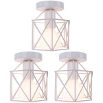Plafonnier industrielle retro en mtal cube carr fer suspension luminaire pour salon chambre bar salle ...