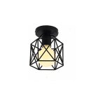 Axhup - plafonnier industrielle retro en mtal cube carr fer suspension luminaire pour salon chambre ...