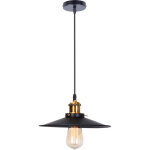 Axhup - rtro lustre suspension industrielle 26cm plaofnnier fer abat - jour en mtal noir