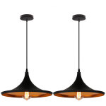 Suspension luminaire contemporain e27 36cm lustre suspension industrielle en mtal luminaire dcor noir ...