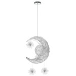 Suspension lune et etoile moderne luminaire pour chambre d'enfant led lustre blanc froid