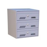 Viva - bo�tes aux lettres collective 3 compartiments ral 9006